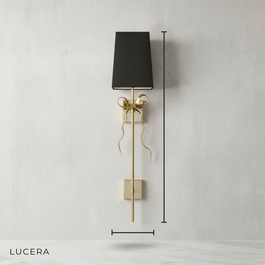 Unis LED Copper Wall Light with Fabric Shade - Wall Lights & Sconces | Lucera Lighting