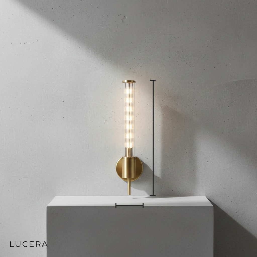 Solo Copper Glass Wall Sconce - Wall Lights & Sconces | Lucera Lighting