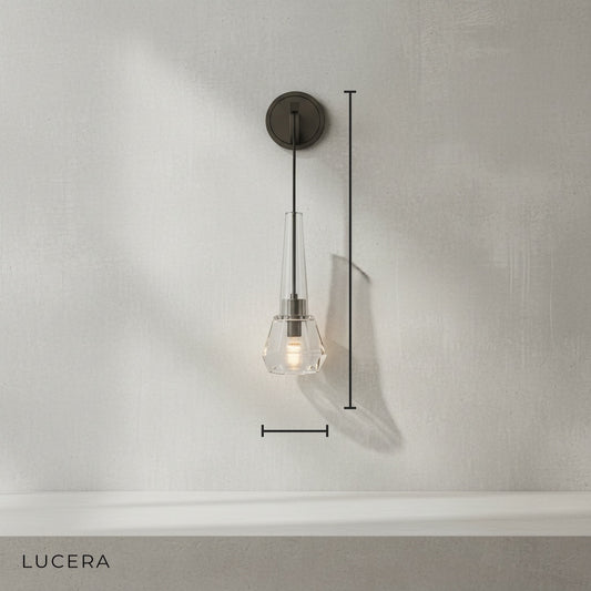 Sordino Modern LED Crystal Copper Wall Sconce - Pendant Lights | Lucera Lighting