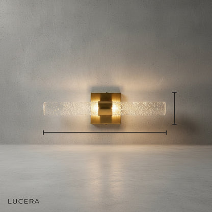 Mezza Bubble Crystal Wall Lamp side angle studio view with crystal details