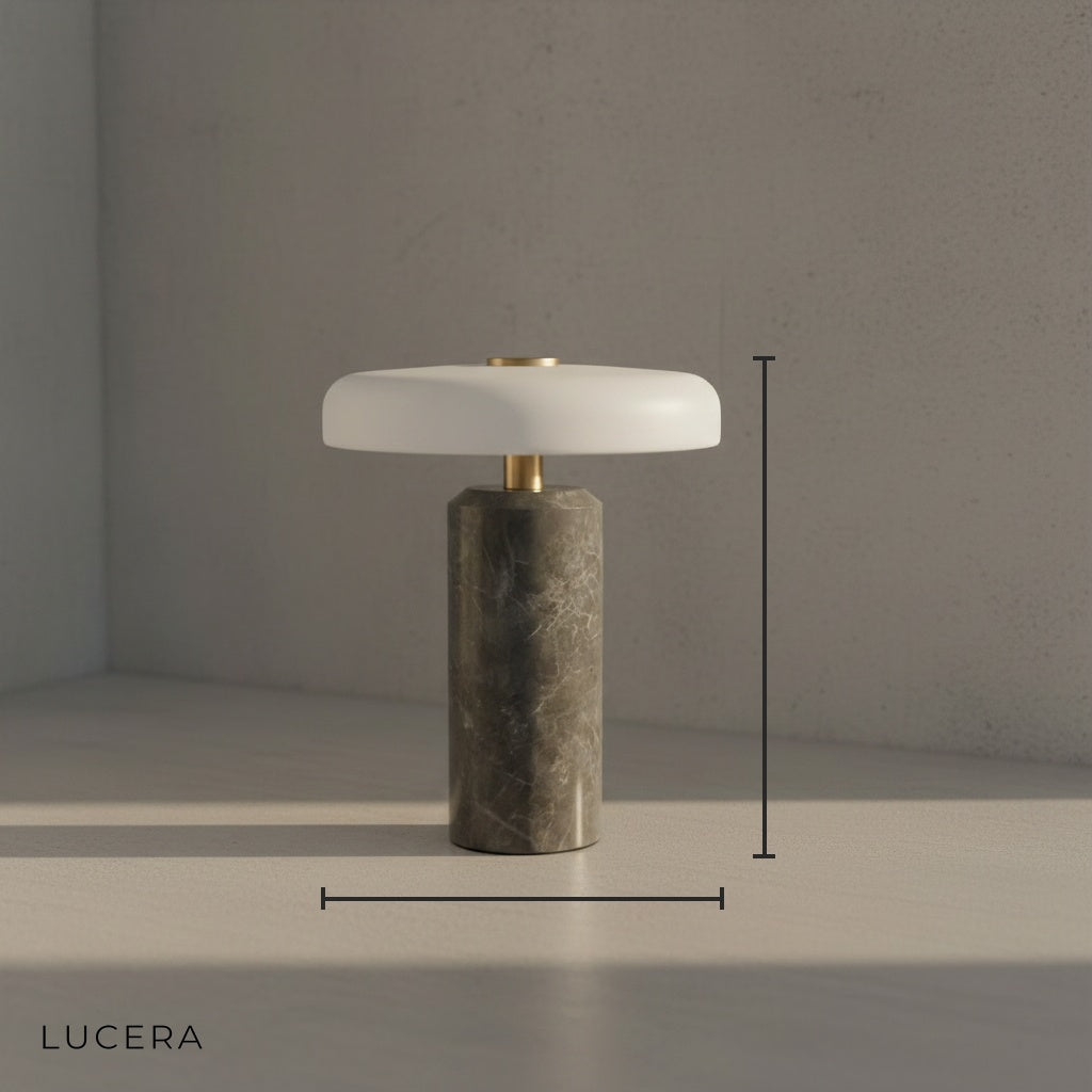 Affrettando Nordic Marble Portable Touch Table Lamp - Lamps | Lucera Lighting