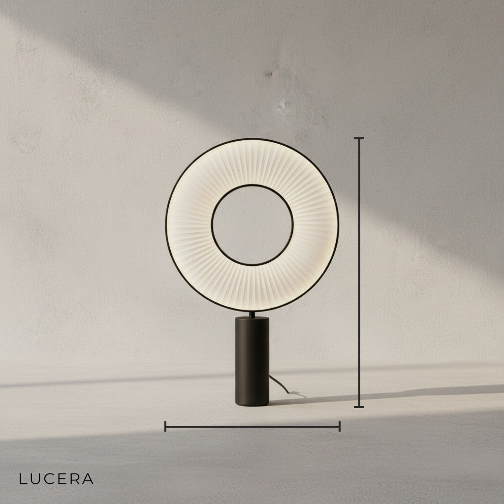 Brio Minimalistic LED Table Lamp with Fabric Pleats - Lamps | Lucera Lighting