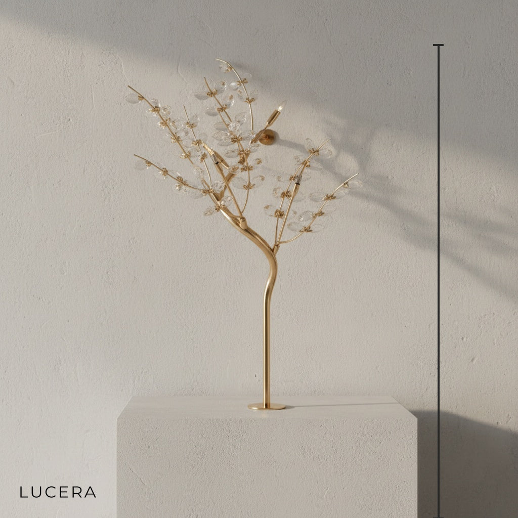 Affetto Gold Crystal LED Tree Nightlight - Lamps | Lucera Lighting