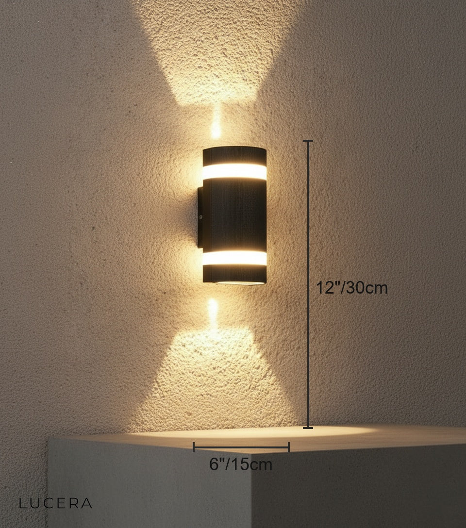 Atlas Outdoor LED Wall Light - Exterior wall | Lucera Lighting