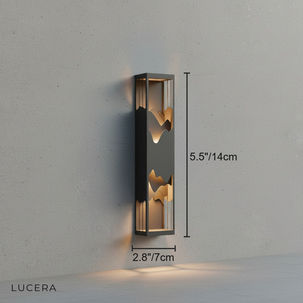 Renee Black Outdoor Waterproof Wall Light - Exterior wall | Lucera Lighting