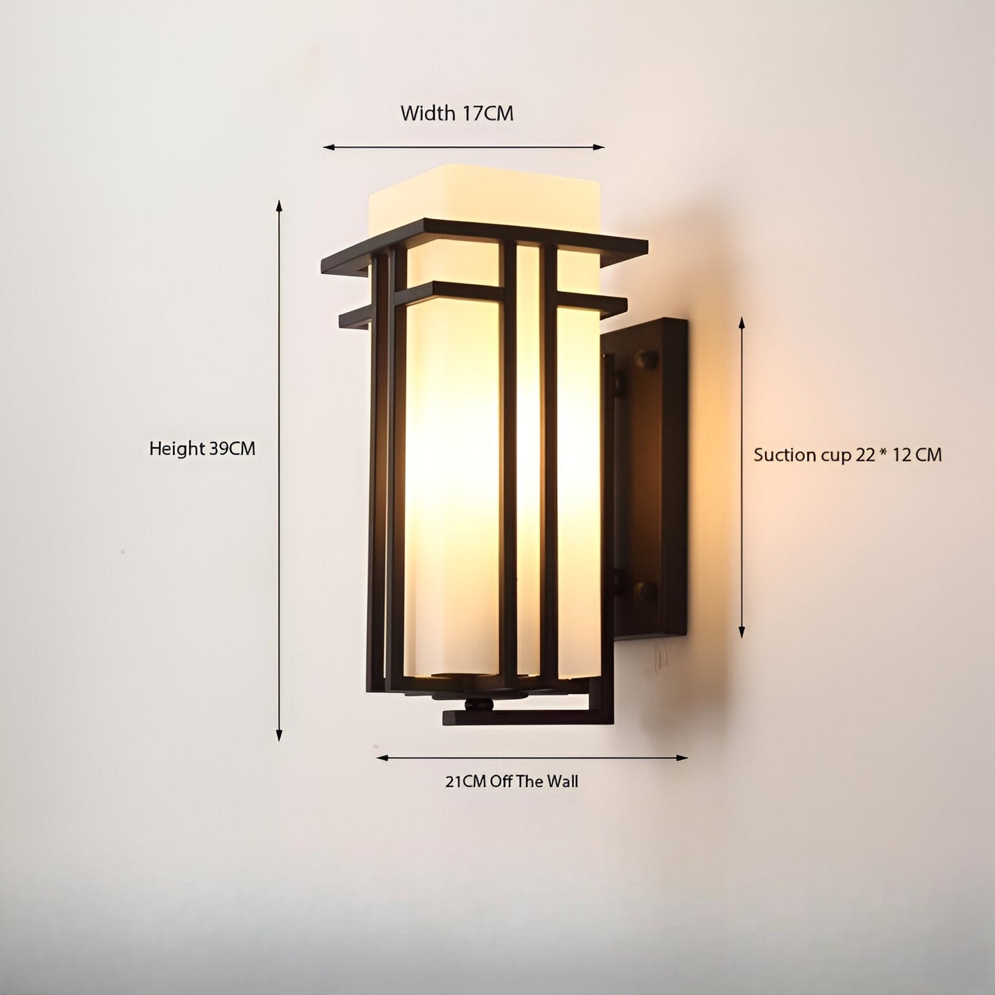 Krajewski Modern Industrial Outdoor Wall Light - Matte Black Exterior Wall Sconce Fixture for Porch, Patio & Garage
