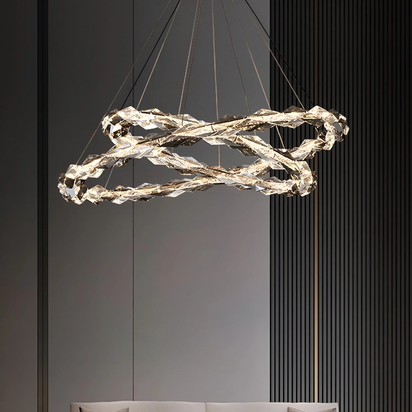 Axel K9 Crystal Chandelier - Multi-Ring LED - Chandeliers | Lucera Lighting