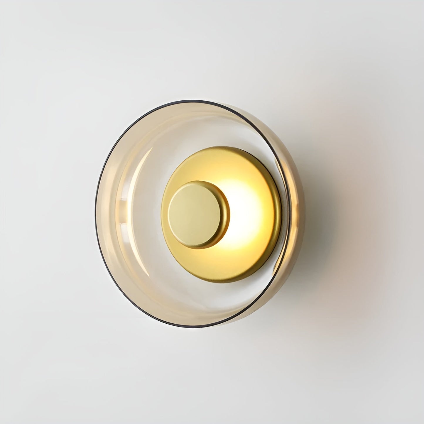 Nordic Glow LED Wall Lamp - Glass & Gold Accents