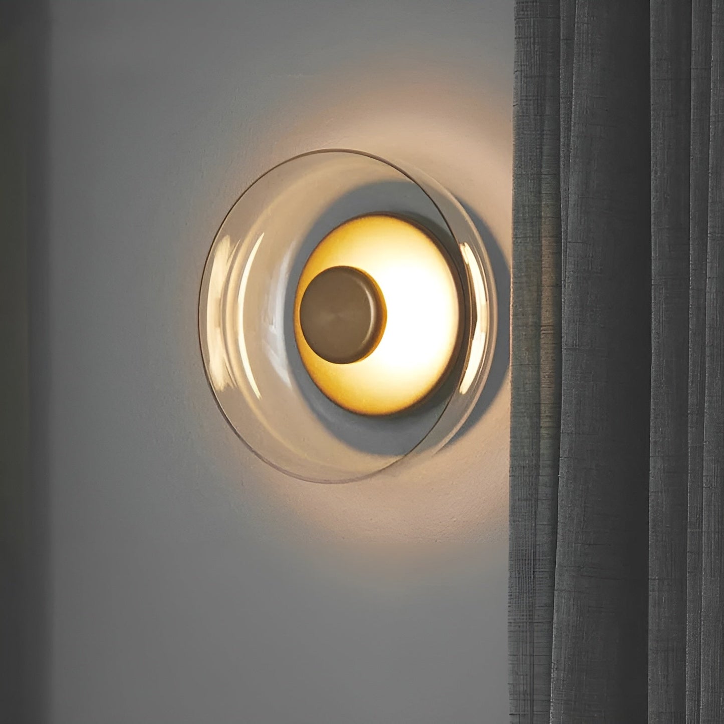 Nordic Glow LED Wall Lamp - Glass & Gold Accents