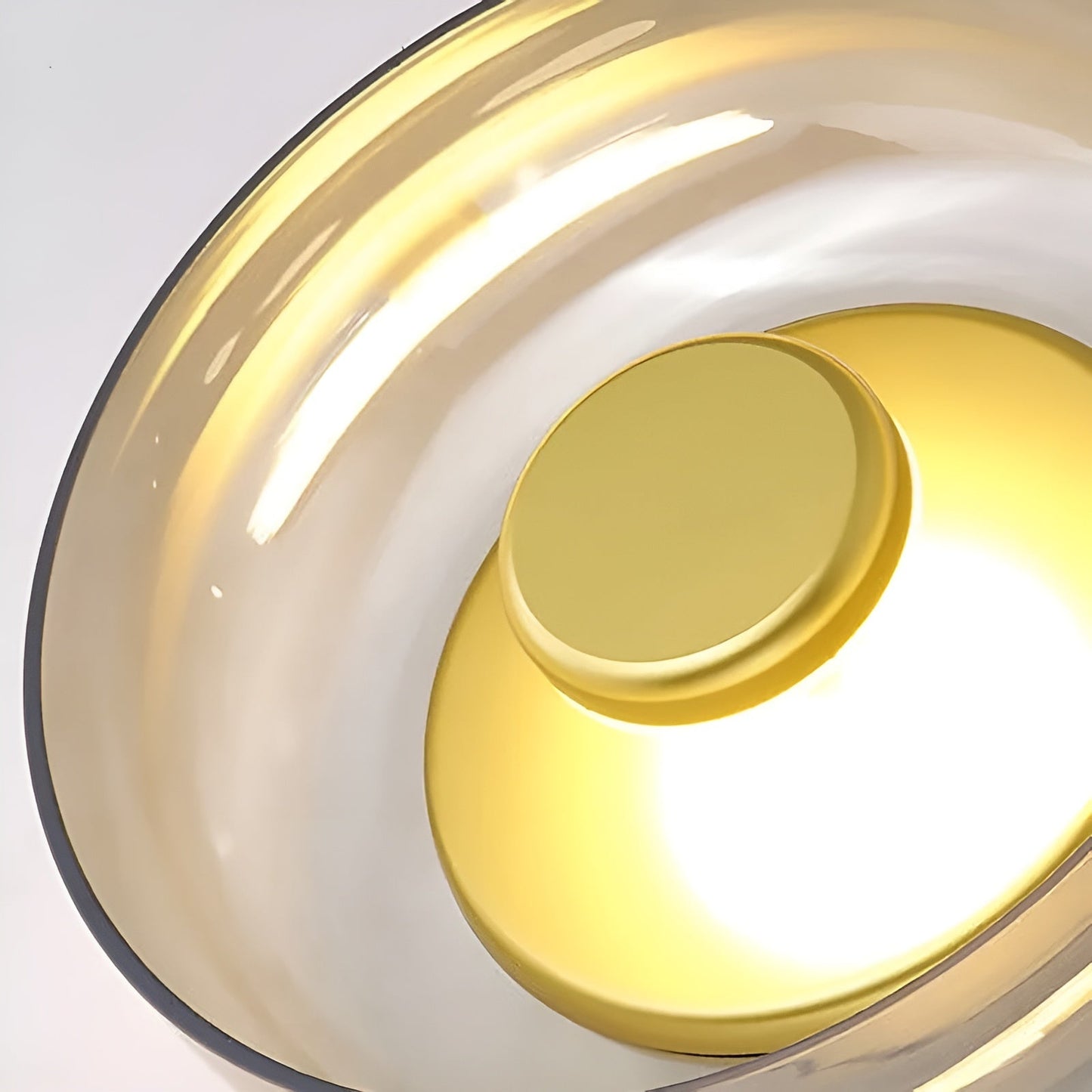 Nordic Glow LED Wall Lamp - Glass & Gold Accents