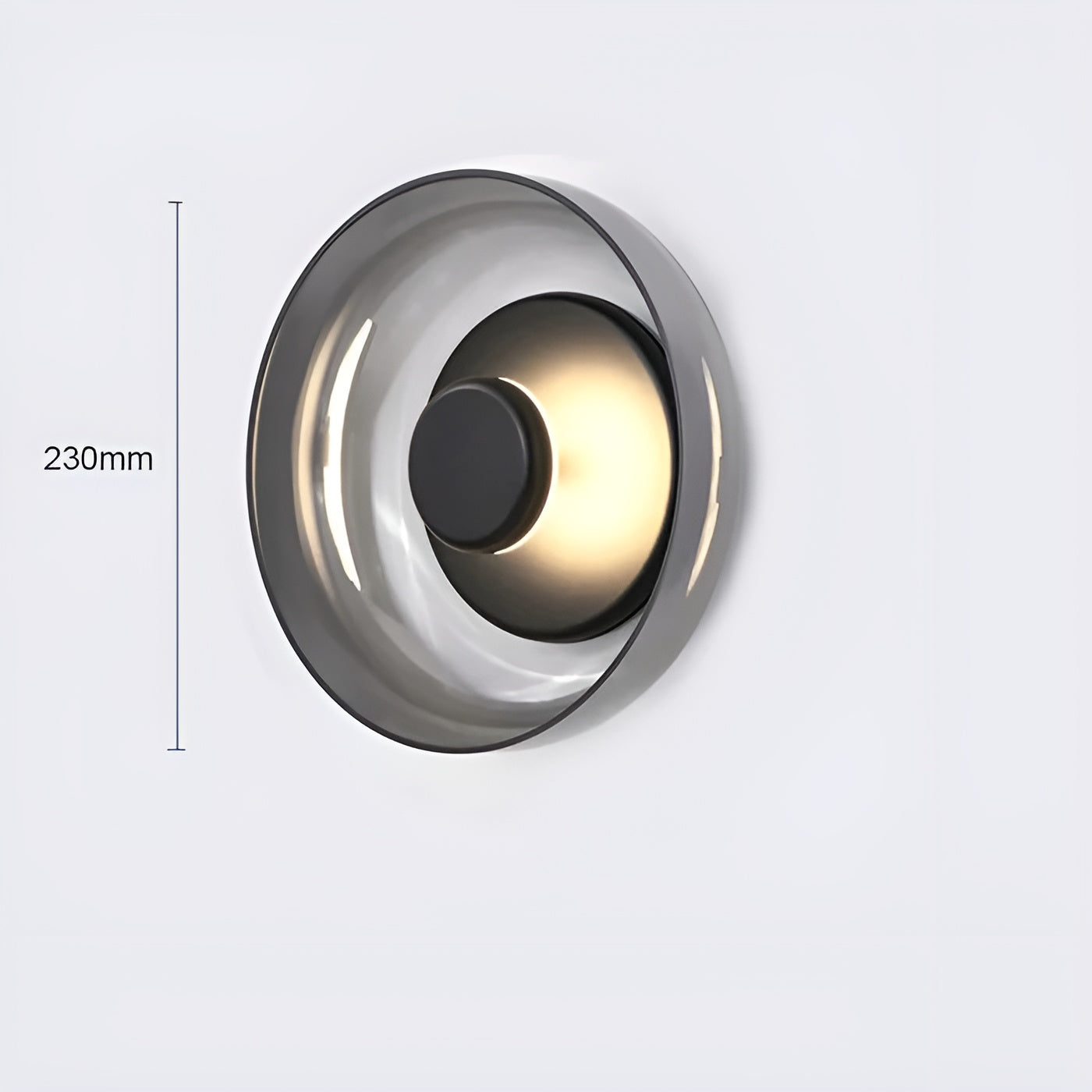 Nordic Glow LED Wall Lamp - Glass & Gold Accents