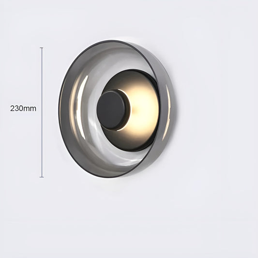 Nordic Glow LED Wall Lamp - Glass & Gold Accents