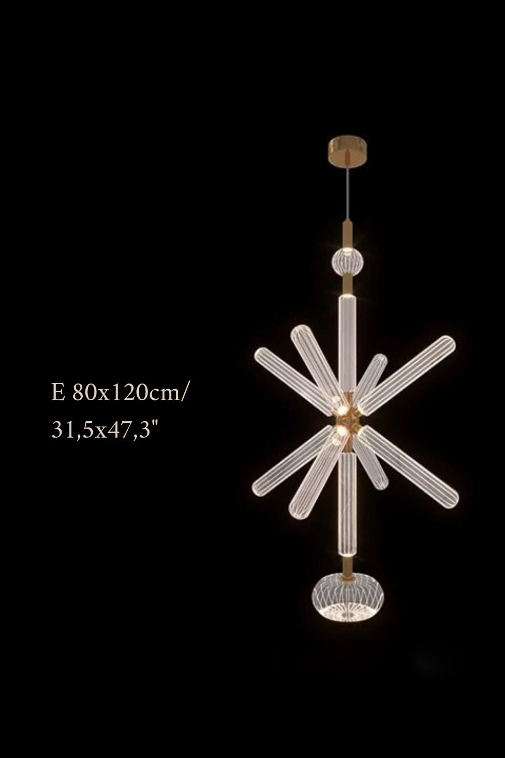 Zeal Glass Chandelier for Staircase - Chandeliers | Lucera Lighting