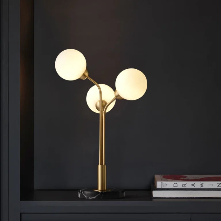 Animato Tri-Shape Marble Base Table Lamp - Lamps | Lucera Lighting