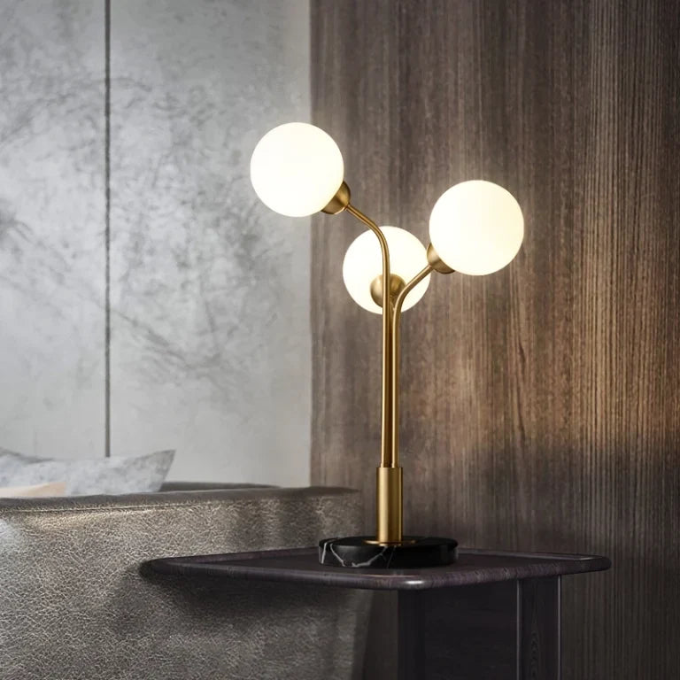 Animato Tri-Shape Marble Base Table Lamp - Lamps | Lucera Lighting