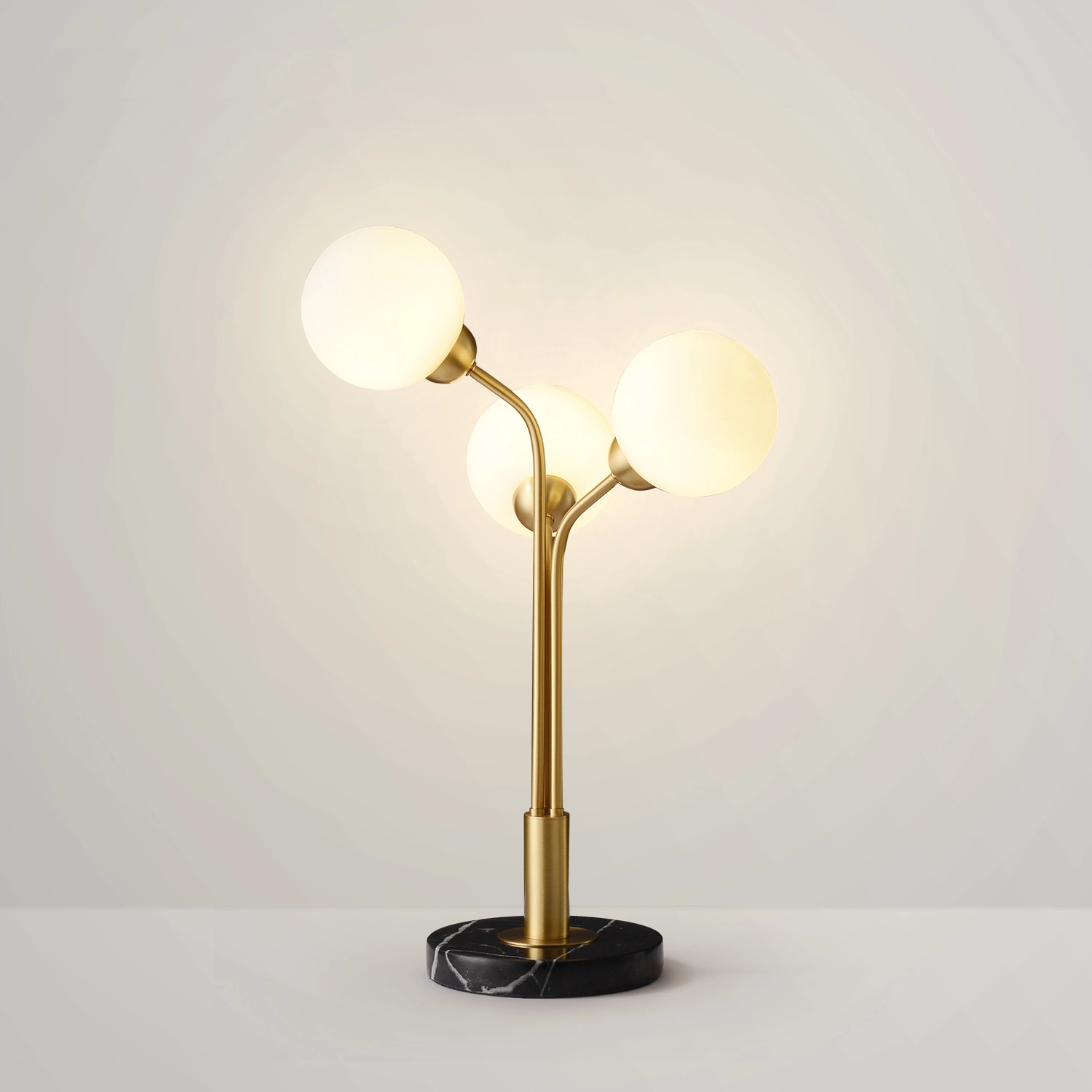 Animato Tri-Shape Marble Base Table Lamp - Lamps | Lucera Lighting