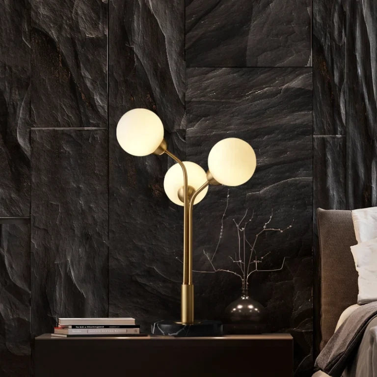 Animato Tri-Shape Marble Base Table Lamp - Lamps | Lucera Lighting