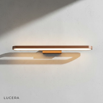 Sforzando LED sconce with cool 6000K light in a chic modern hallway setting