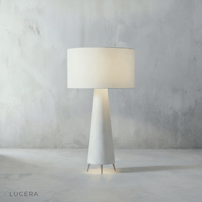 Quarters Floor Lamp side profile studio view showing integrated LED base and minimalist mushroom-inspired design