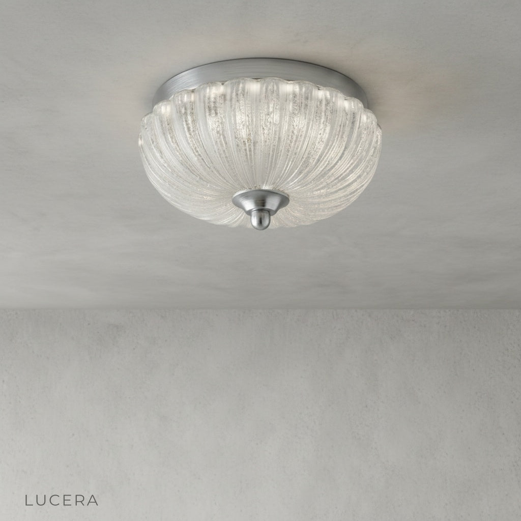 minimalist ceiling light on clean white background showing full fixture