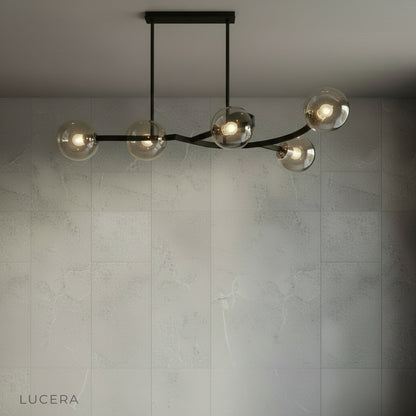 front view of lucera cavern ceiling light on clean white background