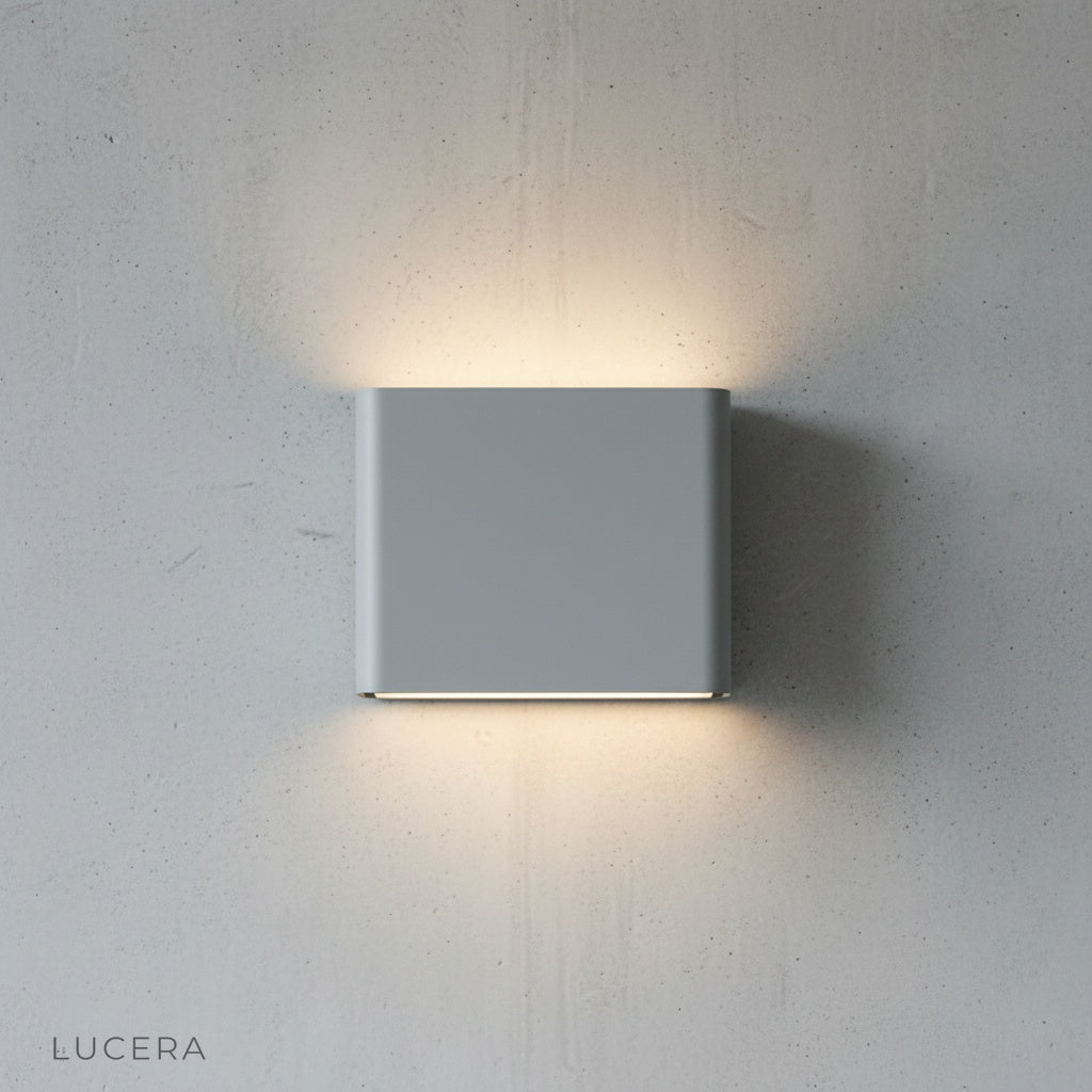 Cadmium wall lamp side angle on clean white studio background