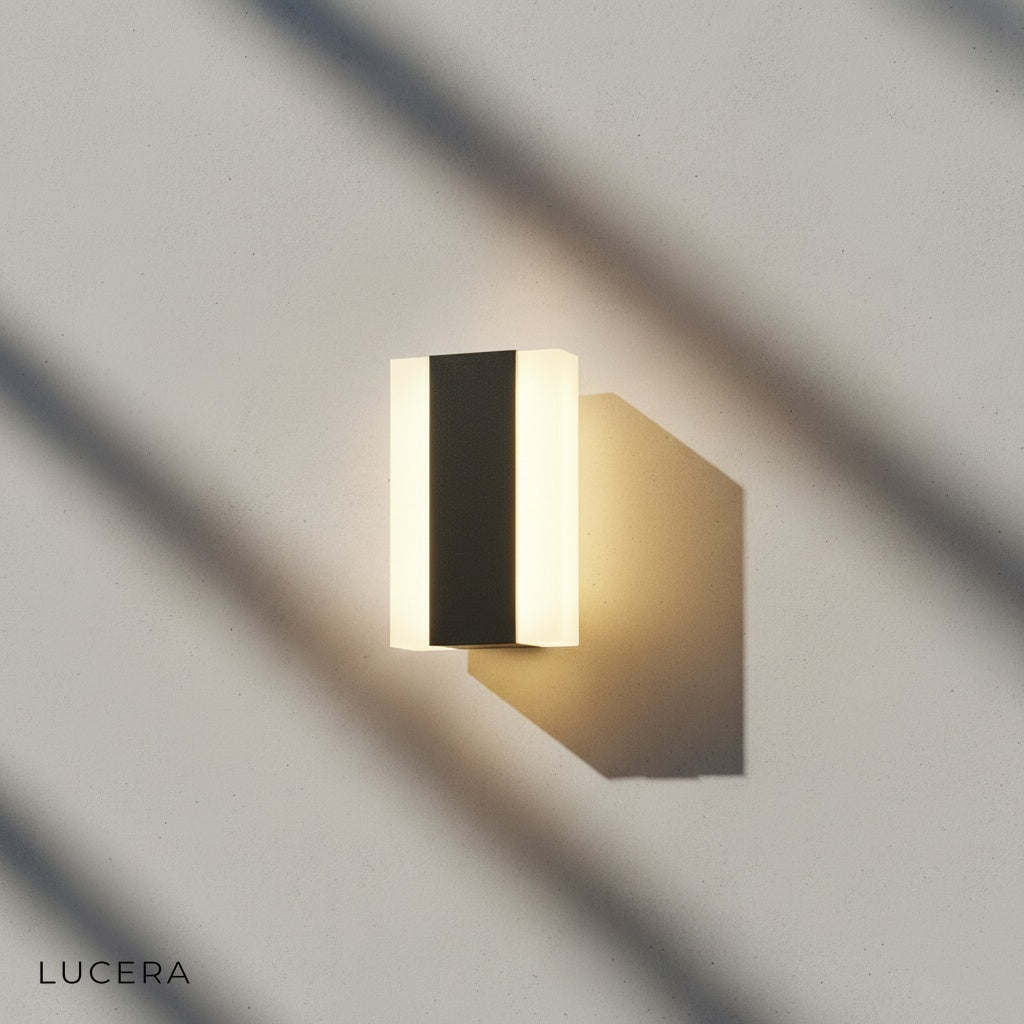 close-up of SMD LED chip panel behind frosted acrylic diffuser