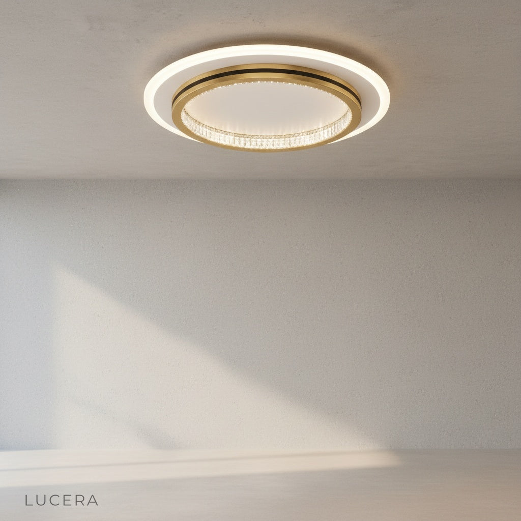 studio shot of Melodia LED ceiling light on clean white background