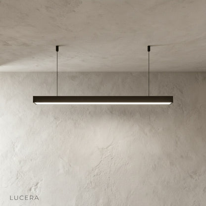 Winslow Pendant Light front view with discreet suspension cables on clean white background
