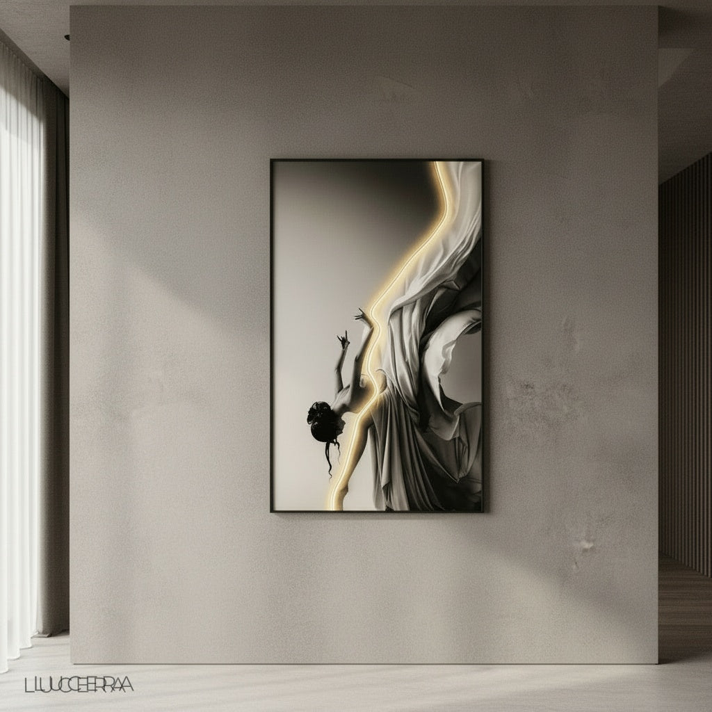 front view of Theologian Lines wall lamp with aluminum alloy frame