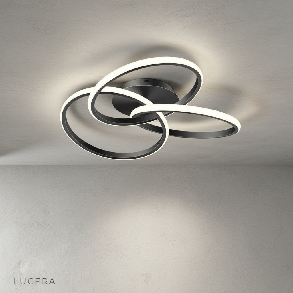 Loom ceiling light studio shot on clean white background front view