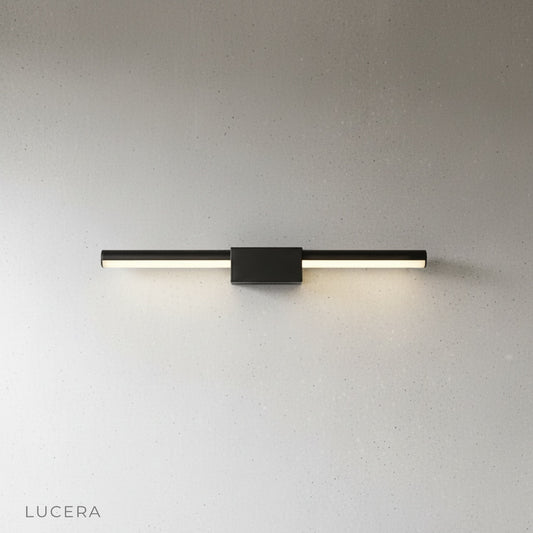 minimalist Fiamma wall lamp studio shot front view on clean white background