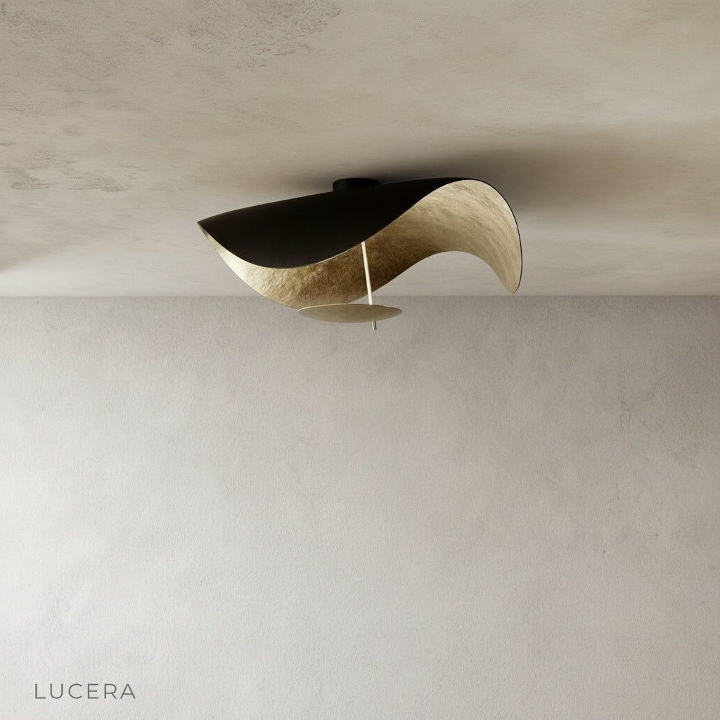 Xenial ceiling lamp studio side view showing reflector disc and LED