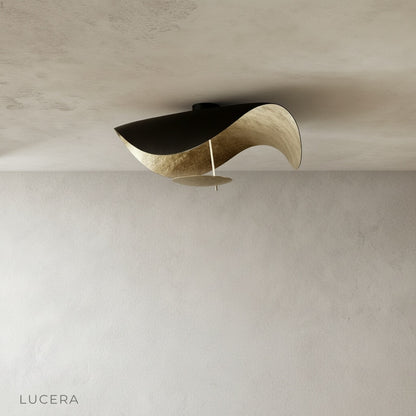 Xenial ceiling lamp studio side view showing reflector disc and LED