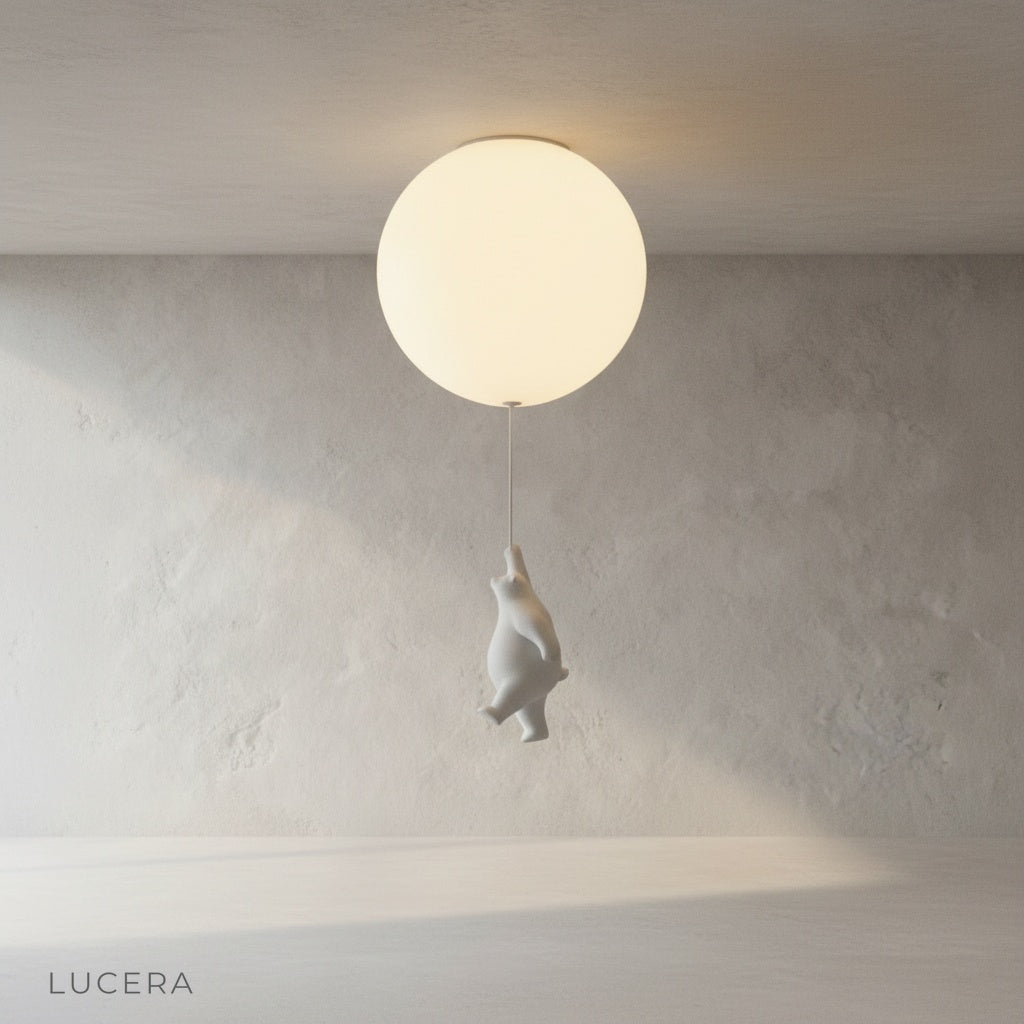 Lintel ceiling light as whimsical nightlight in baby room