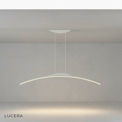 Edda chandelier as a focal point in a minimalist entryway with concrete floor