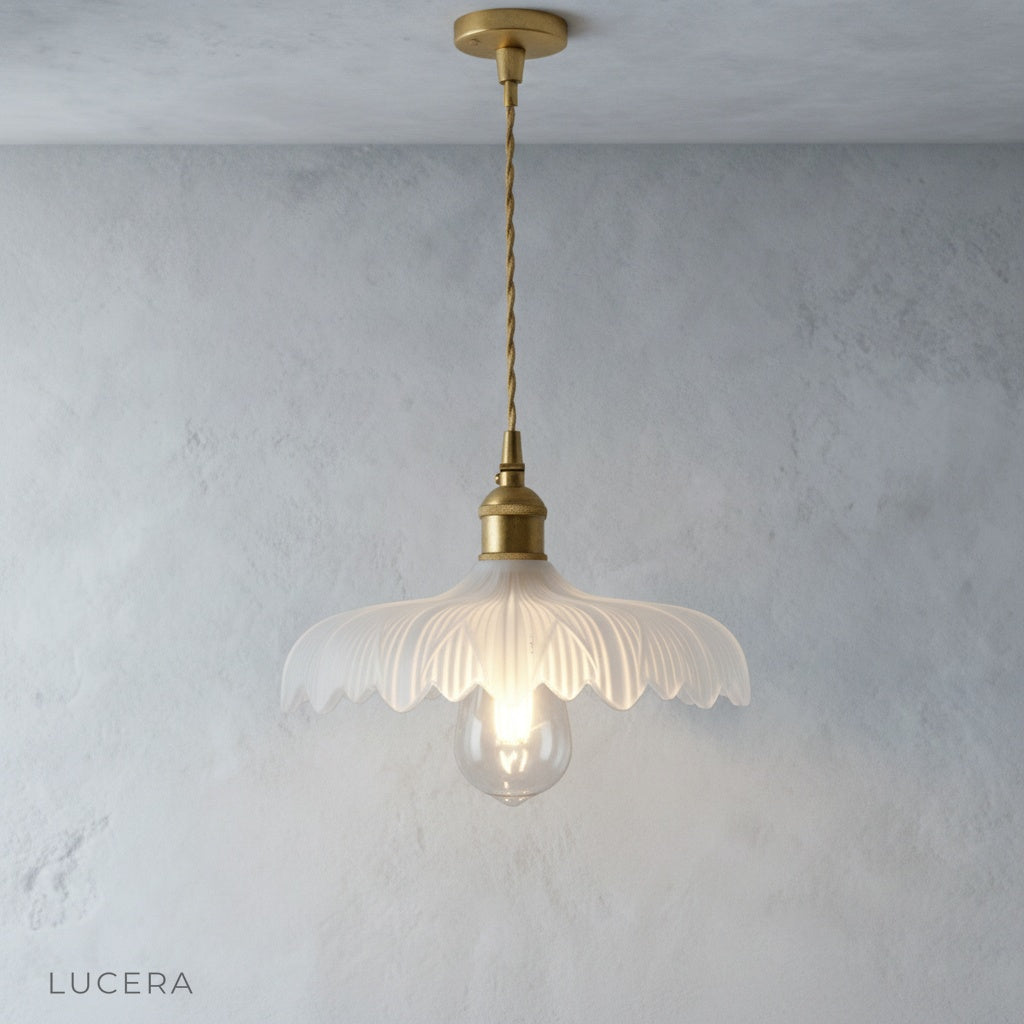 Harmony Pendant Light paired with wooden furniture and neutral tones in modern farmhouse room