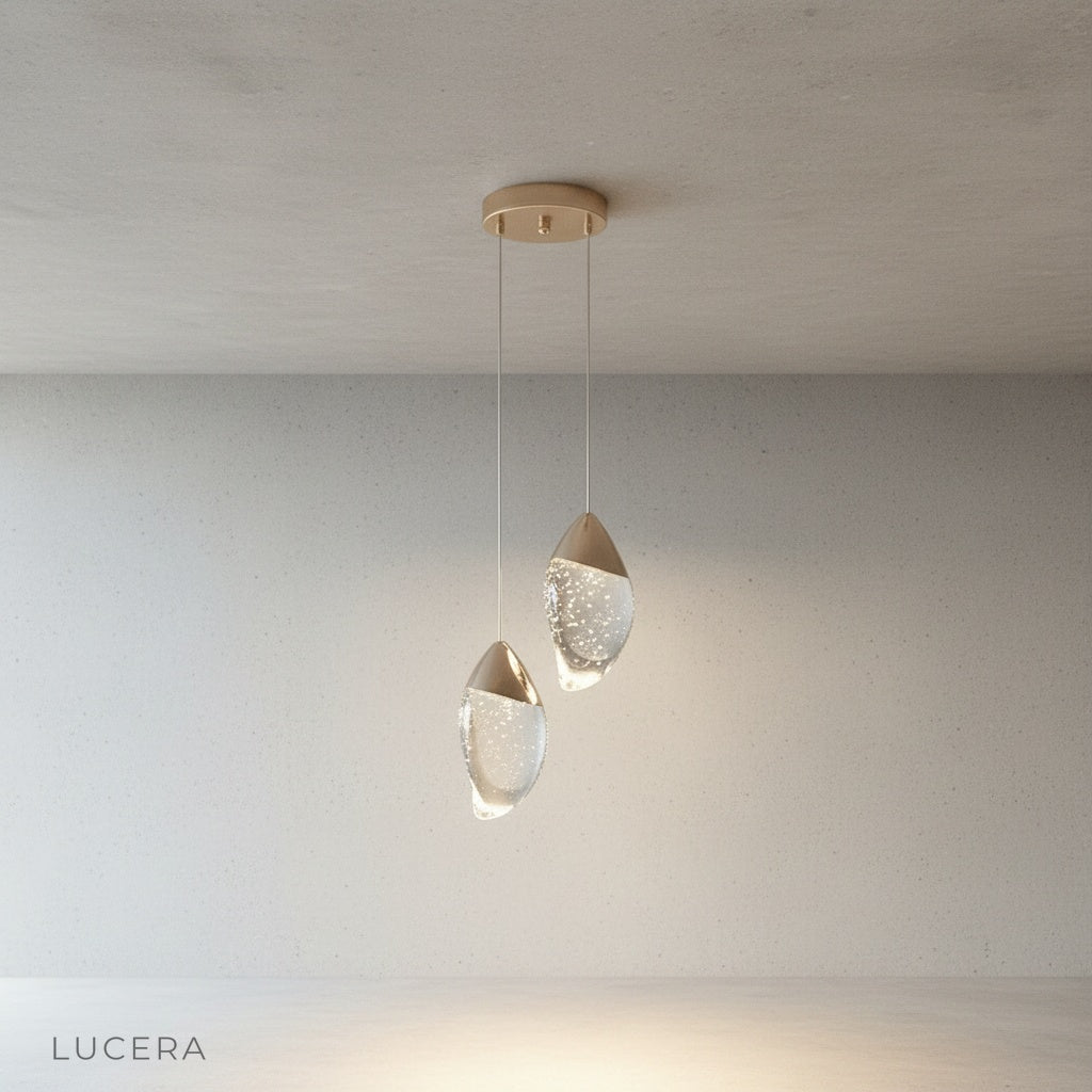 front view of Font pendant light against clean white studio background