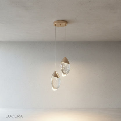 front view of Font pendant light against clean white studio background