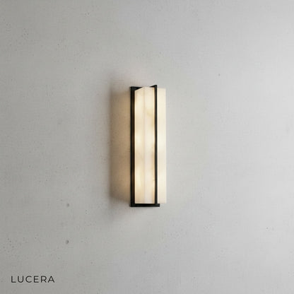 alternate dark marble finish with brushed copper details on the lamp