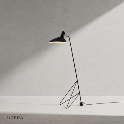 peridot floor lamp cone shade detail with warm glow from inside