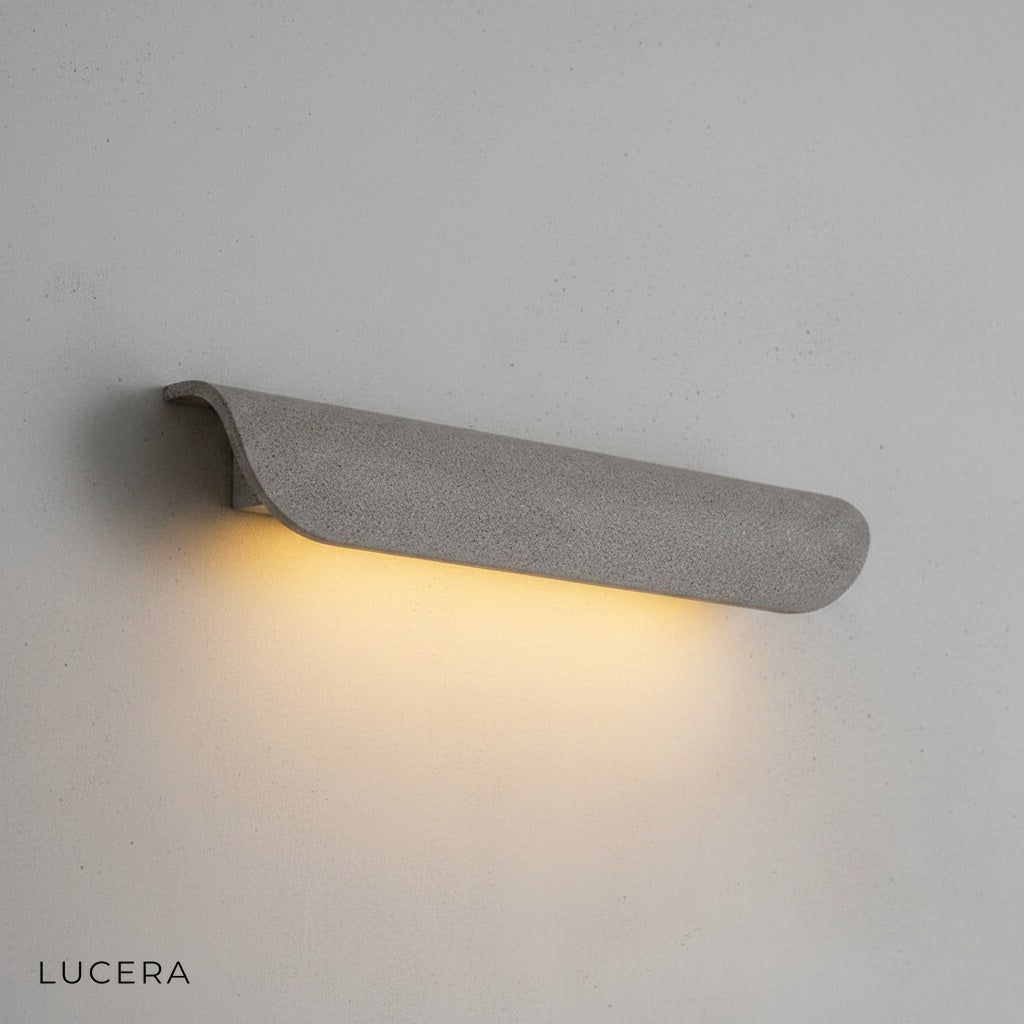 Detail of Vega sconce aluminum frame and integrated LED strip