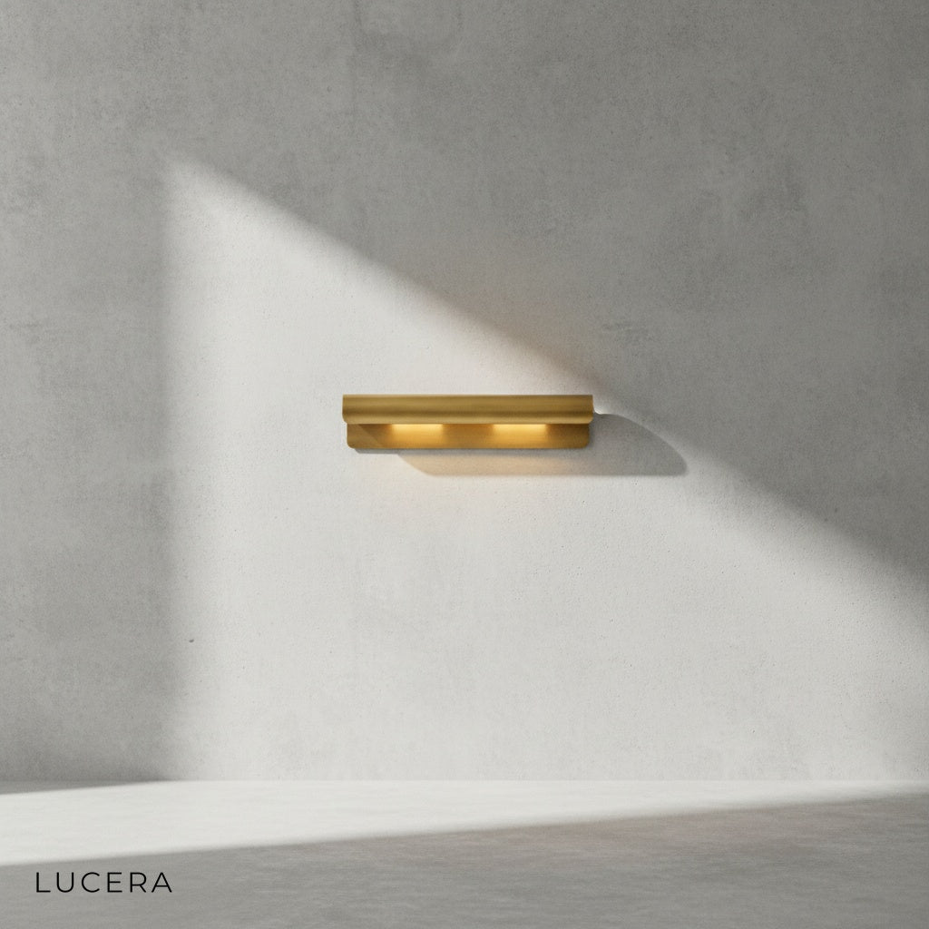 Tresse wall lamp in modern hallway with warm ambient glow