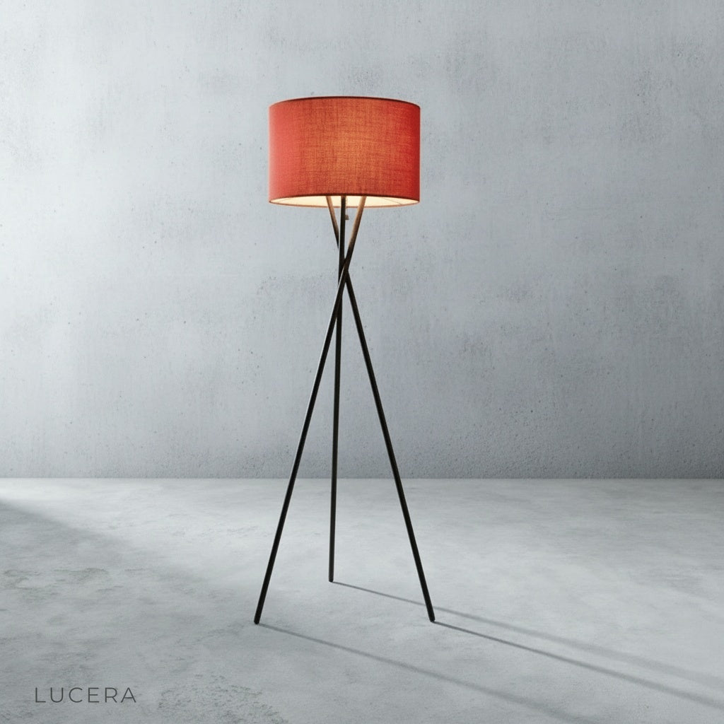 Minimalist studio view of Venus Floor Lamp showing full height and sleek silhouette
