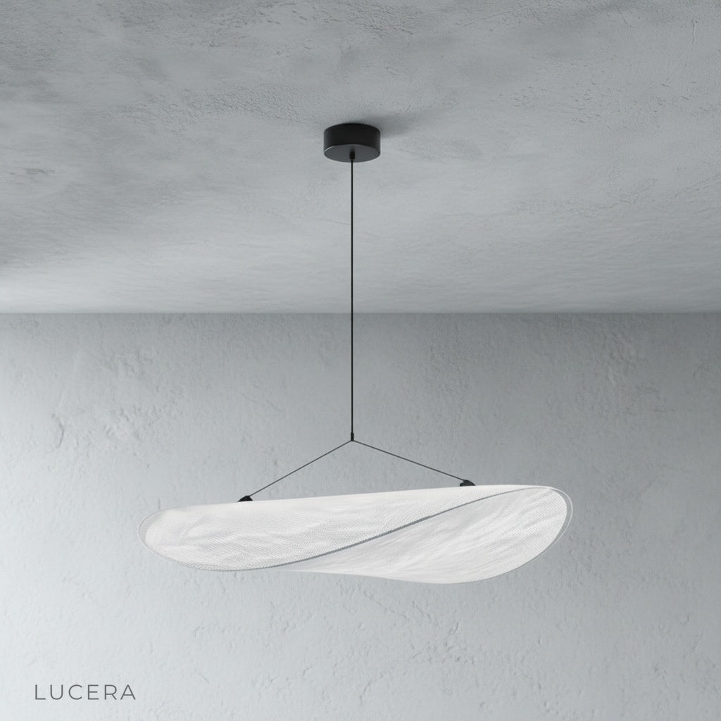 Eridanus pendant light hanging at adjustable wire length in bright neutral room