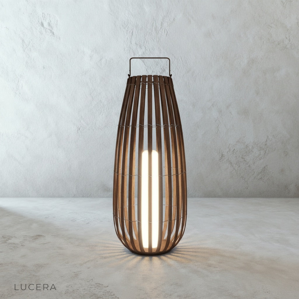 black solar garden lamp close-up showing durable waterproof metal finish
