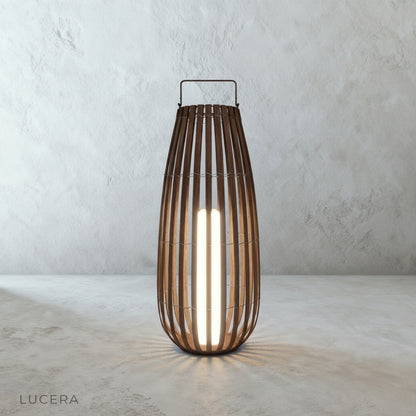 black solar garden lamp close-up showing durable waterproof metal finish