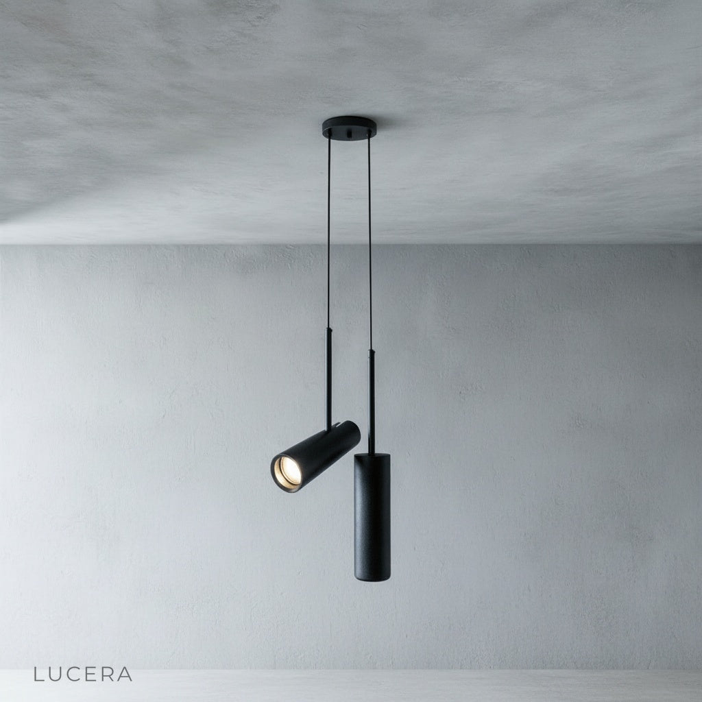 Close-up detail of Bistre pendant light's matte aluminum surface and subtle texture