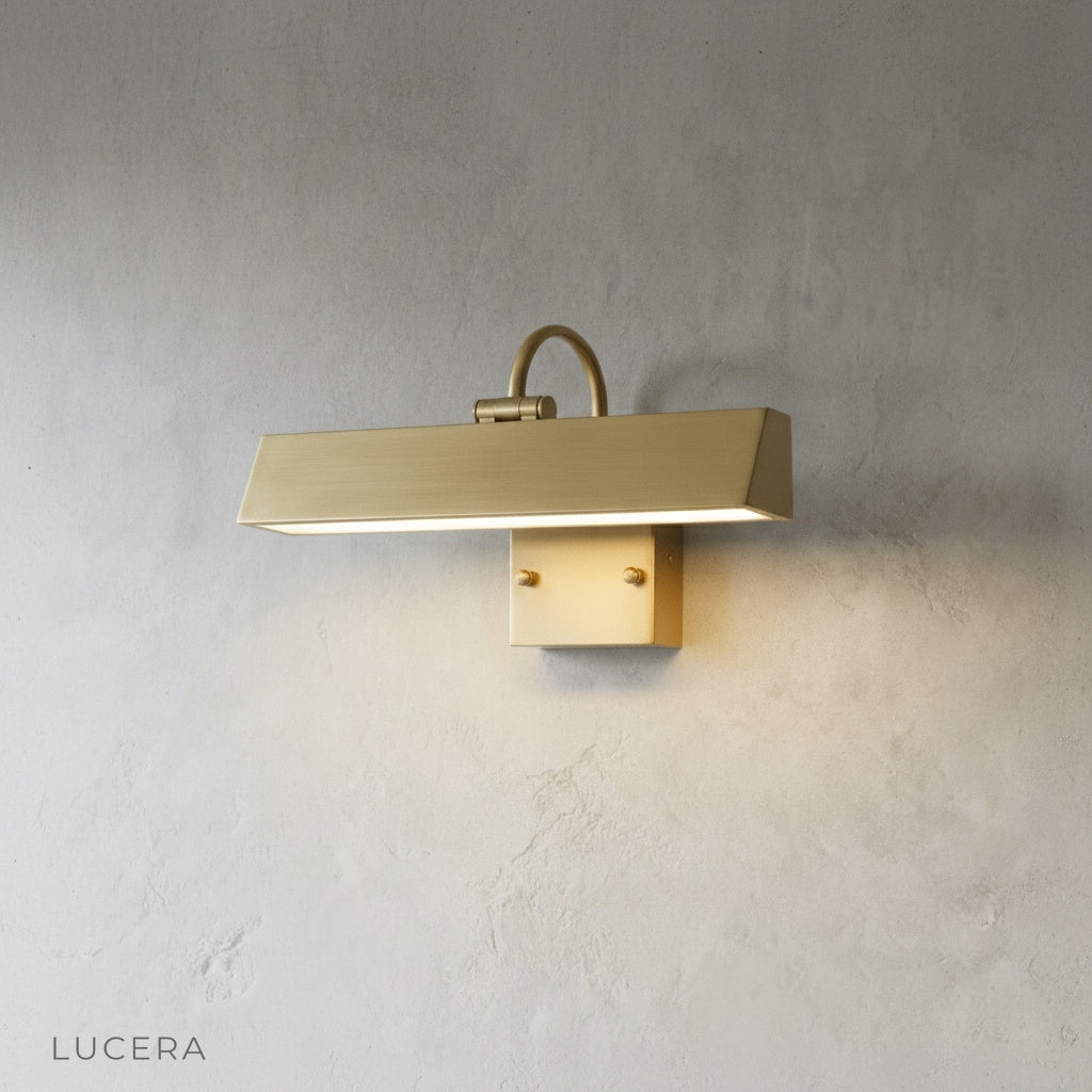 Quiete IP65 waterproof wall light on a brick exterior near a wooden door