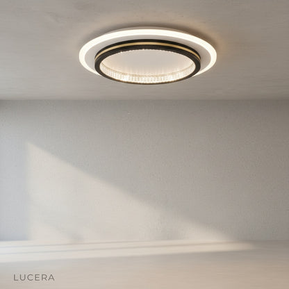 close-up of crystal lampshade details on Melodia ceiling light